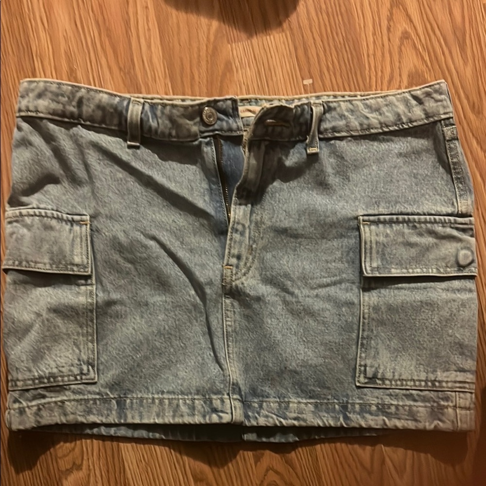 Levi's Blue Denim High Low Skirt